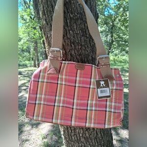 Plaid Pink and Tan Women's  Relic Bag